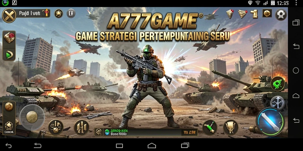 Tampilan dinamis dari pertarungan strategi SLG A777GAME.