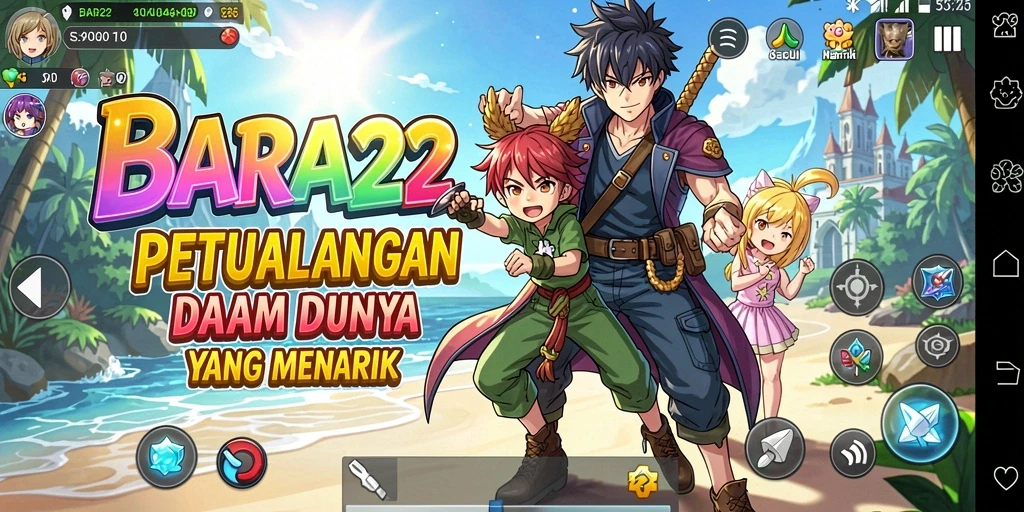 Gameplay seru BARA22 dengan karakter Anime yang beragam.