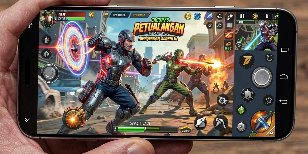 Screenshot menampilkan aksi intens dalam gameplay CACOR78.