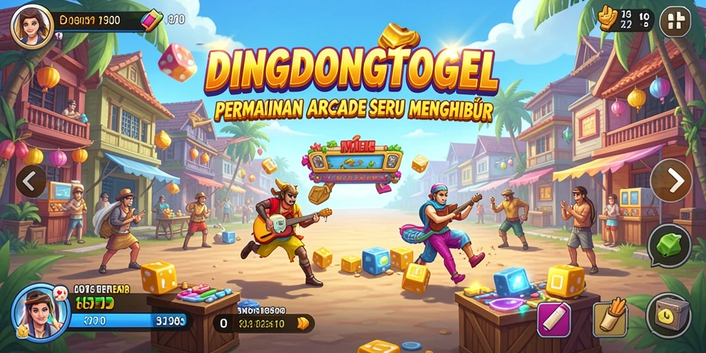 Tampilan menarik gameplay DINGDONGTOGEL di dunia Arcade.
