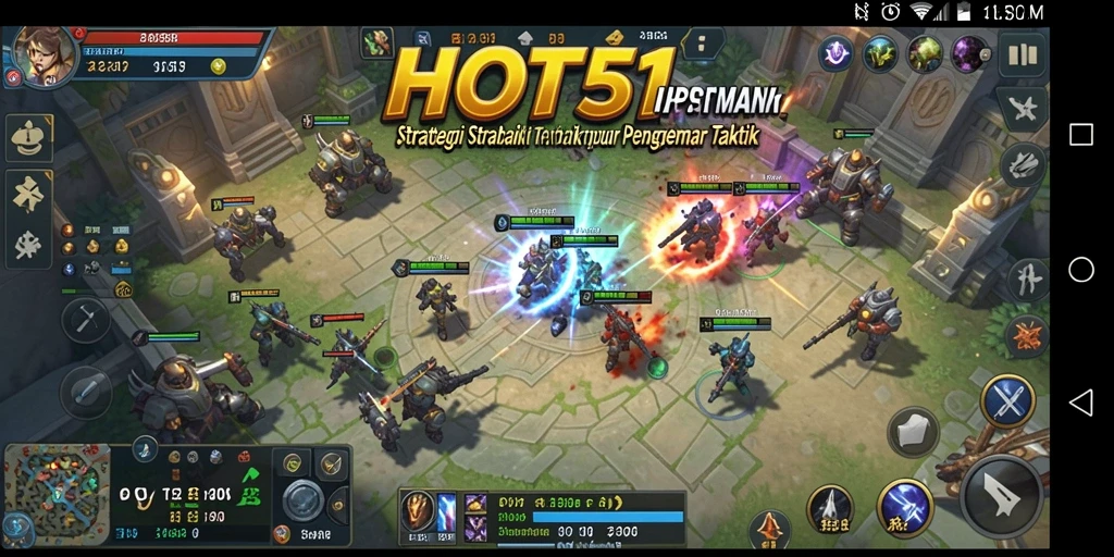 Screenshot menunjukkan gameplay HOT51 yang intens dan strategis.