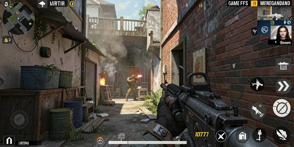 Tampilan gameplay menegangkan dari ID777 dengan aksi seru.