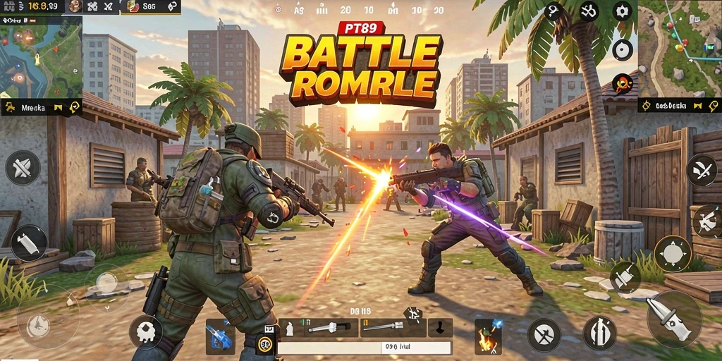 Tampilan gameplay PT89 yang mendebarkan dalam pertempuran Battle Royale.